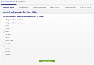 Importar - Passo 1