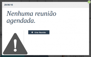 Aviso de Nenhuma Reunião Agendada