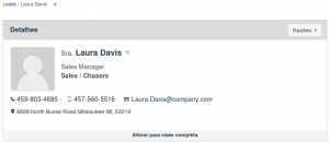 Detalhe do E-mail de um Lead