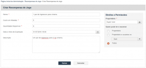 Criando uma Nova Recompensa do Jogo