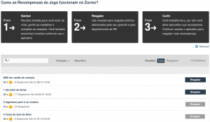 Lista de Recompensas do Jogo