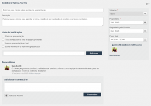 Colaborar na tarefa