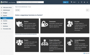 Configuração dos Grupos no Inovatize Zurmo CRM com mensagem completa