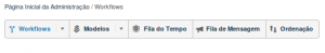 Painel principal de Workflow no Inovatize Zurmo CRM